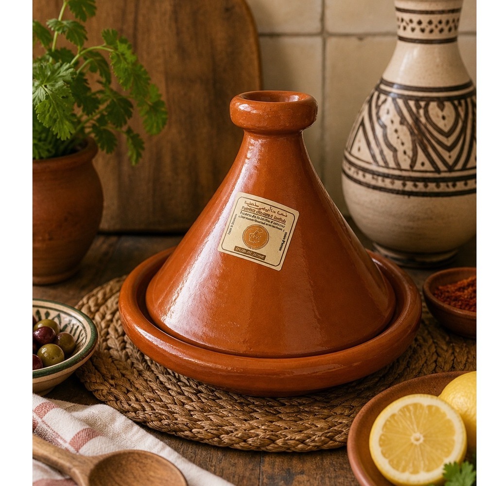 Moroccan Tagine Pot OUBIHI AICHA Terracotta Handmade Authentic